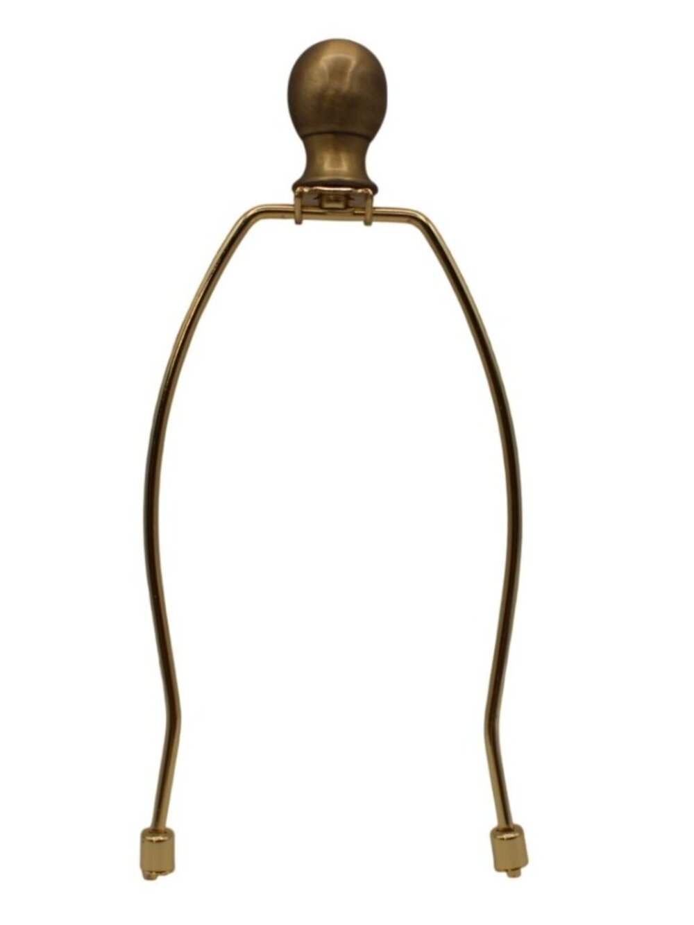 Vintage Brass Lamp Harp 10" Heavy Duty Detachable Shade Holder Turned Finial